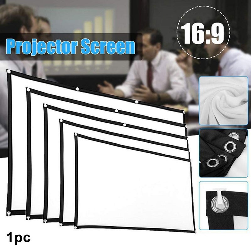 StepOK Projector Screen, White Projector Screen, 16:9 No Crease Home Theater Foldable Projection Screen 60"|72"|84"|100"|120"|150" - Image 4